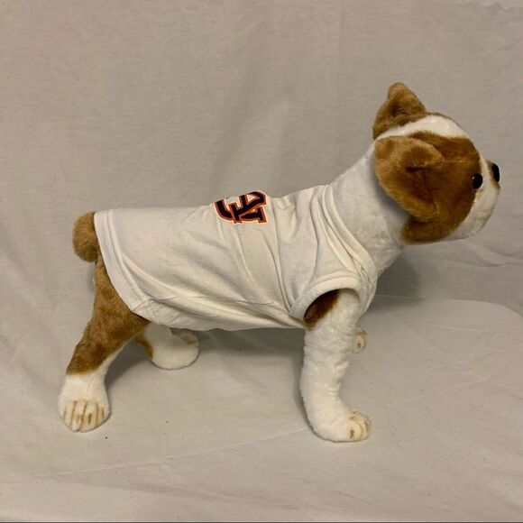 Auburn Tigers Logo White Doggie T-Shirt Sz M - Picture 1 of 6